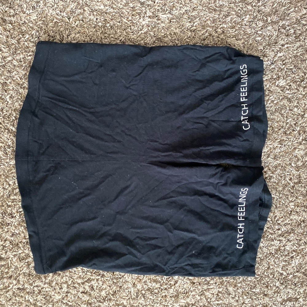 Black Sheen Maternity Shorts